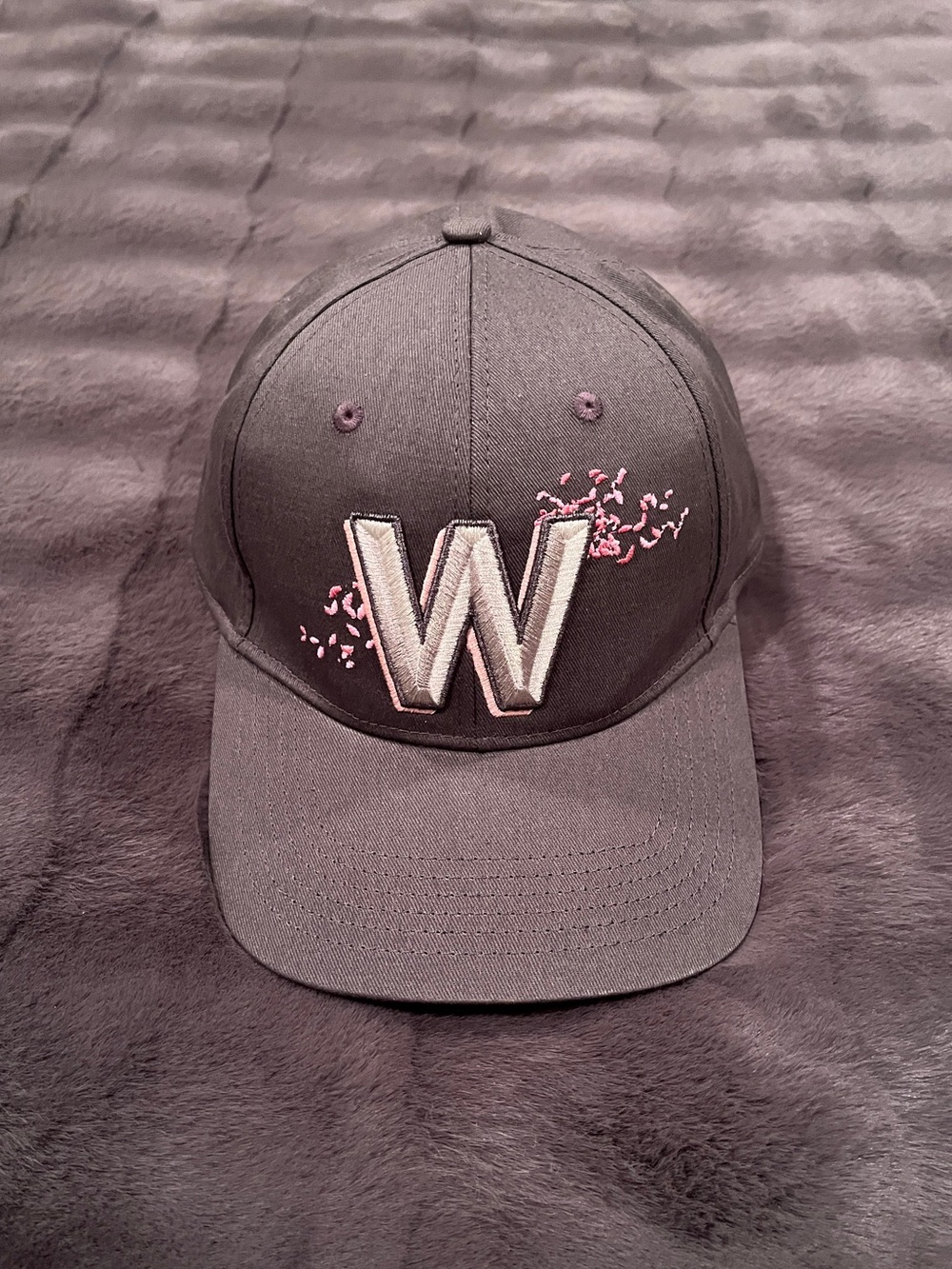 MLB Washington Nationals Cherry Blossoms Gray Adjustable Baseball Hat - Picture 3 of 9